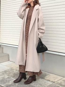 「archives（アルシーヴ）のアイテム（ワンピース/ドレス）」を使った、紗衣さん（レディース・158cm）の冬コーディネート