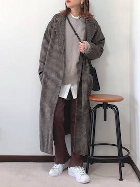 「apres jour mignon（アプレジュールミニョン）のアイテム（ジャケット/アウター）」を使った、紗衣さん（レディース・158cm）の冬コーディネート