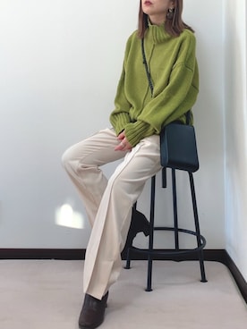 「archives（アルシーヴ）のアイテム（パンツ）」を使った、紗衣さん（レディース・158cm）の冬コーディネート