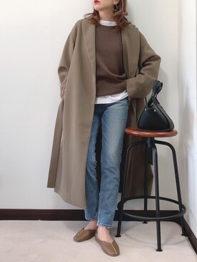 「crie conforto（クリーコンフォルト）のアイテム（ジャケット/アウター）」を使った、紗衣さん（レディース・158cm）の冬コーディネート
