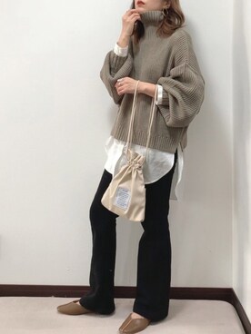 紗衣さん（レディース・158cm）の冬コーディネート