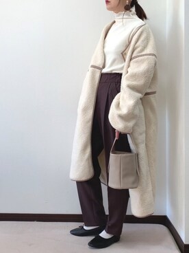 「GUSCIO（グッシオ）のアイテム」を使った、紗衣さん（レディース・158cm）の冬コーディネート