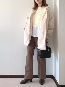 紗衣さん（レディース・158cm）の冬コーディネート