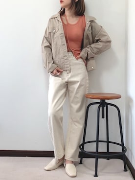 「Chillfar（チルファー）のアイテム（ジャケット/アウター）」を使った、紗衣さん（レディース・158cm）の春コーディネート