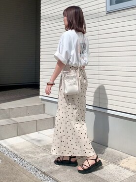 紗衣さん（レディース・158cm）の春コーディネート