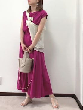 「GUSCIO（グッシオ）のアイテム」を使った、紗衣さん（レディース・158cm）の春コーディネート