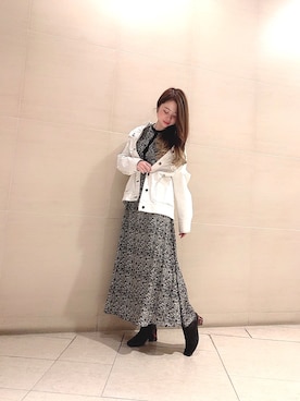 「154cmコーデ」｜「アイテム（デニムジャケット）」を使った、bl_erinaさん（レディース・154cm）の冬コーディネート
