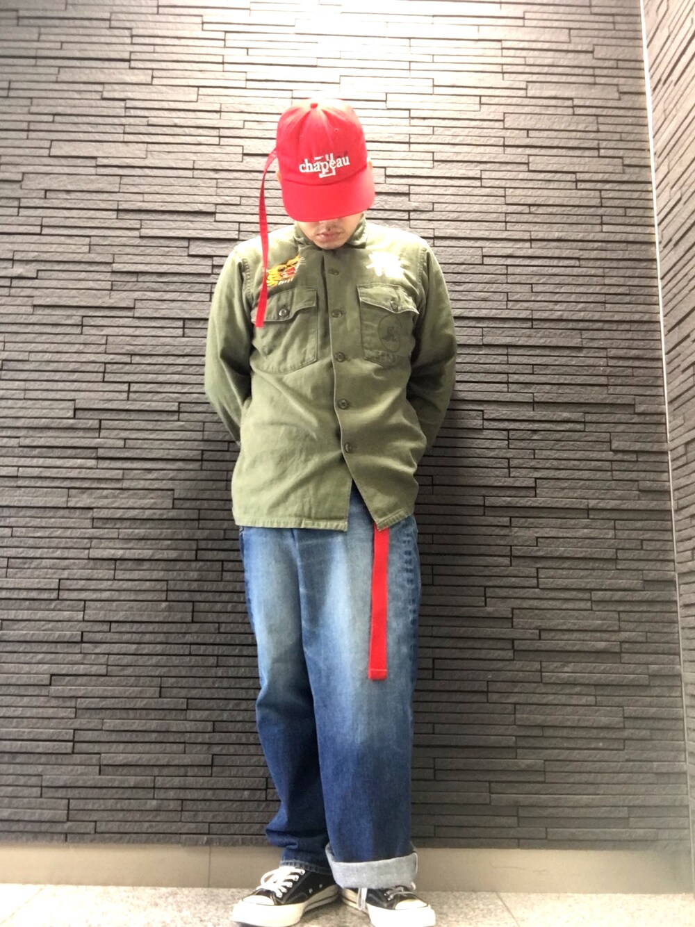 「FACETASMのアイテム（デニムパンツ、ブルー系）」を使った、hi60noriさん（メンズ・163cm）の秋コーディネートの1枚目の写真