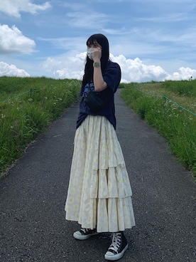 「アイテム（ワンピース/ドレス）」を使った、AMANEさん（レディース・163cm・10代）の夏コーディネート