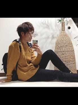 「BEN DAVIS（ベンデイビス）のアイテム（バックパック/リュック）」を使った、SODYさん（メンズ・178cm）の秋コーディネート