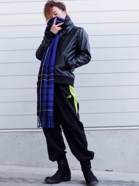 「INASTUDIOS（イーナストゥディオス）のアイテム（ブルゾン）」を使った、えいしさん（メンズ・169cm）の秋コーディネート