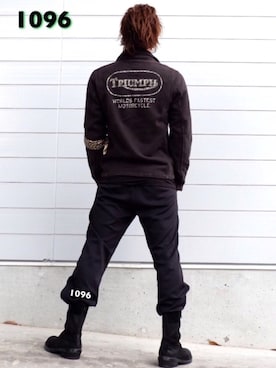 「Paul Smith（ポールスミス）のアイテム（ライダースジャケット）」を使った、えいしさん（メンズ・169cm）の秋コーディネート