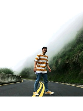 「TABOO（タブー）のアイテム」を使った、Ming Long さん（メンズ・170cm）の夏コーディネート