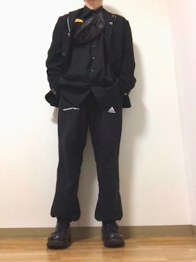 「Gosha Rubchinskiy（ゴーシャラブチンスキー）のアイテム（パンツ）」を使った、ありとさん（メンズ・173cm）の冬コーディネート