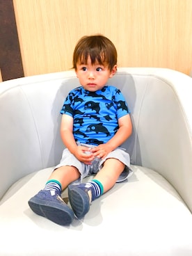 「 Tシャツ」｜RENTOさん（キッズ・74cm）の夏コーディネート