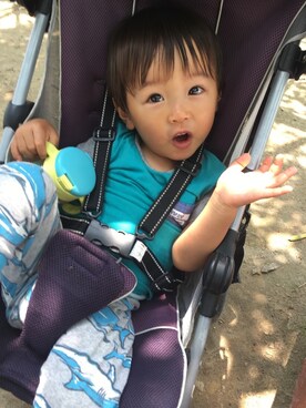 「Carter's（カーターズ）のアイテム（パンツ）」を使った、RENTOさん（キッズ・74cm）の夏コーディネート