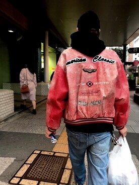 「THE NORTH FACE（ザノースフェイス）のアイテム（パーカー、ブラック系）」を使った、はなかめさん（メンズ・177cm）の春コーディネート