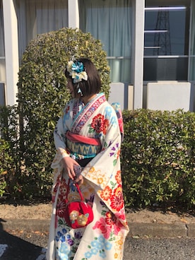 「ボブ女子」｜こみさん（レディース・150cm）の冬コーディネート