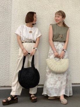 「お揃い」｜「アイテム（その他）」を使った、こみさん（レディース・150cm）の春コーディネート