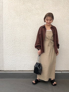 「ラテコーデ」｜「アイテム（その他）」を使った、こみさん（レディース・150cm）の夏コーディネート