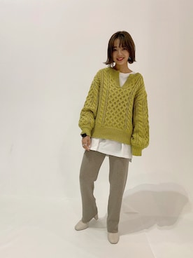 「LOWRYS FARM（ローリーズファーム）のストレッチヒールブーツ　851418（ブーツ）」を使った、こみさん（レディース・150cm）の秋コーディネート