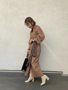 「LOWRYS FARM（ローリーズファーム）のストレッチヒールブーツ　851418（ブーツ）」を使った、こみさん（レディース・150cm）の秋コーディネート