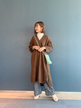 「LOWRYS FARM（ローリーズファーム）のストレッチヒールブーツ　851418（ブーツ）」を使った、こみさん（レディース・150cm）の秋コーディネート