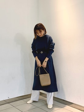 「LOWRYS FARM（ローリーズファーム）のストレッチヒールブーツ　851418（ブーツ）」を使った、こみさん（レディース・150cm）の秋コーディネート