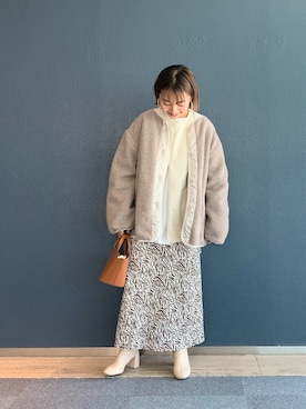 「LOWRYS FARM（ローリーズファーム）のストレッチヒールブーツ　851418（ブーツ）」を使った、こみさん（レディース・150cm）の秋コーディネート