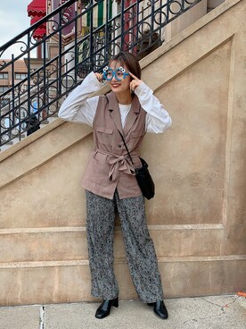 「LOWRYS FARM（ローリーズファーム）のストレッチヒールブーツ　851418（ブーツ）」を使った、こみさん（レディース・150cm）の秋コーディネート