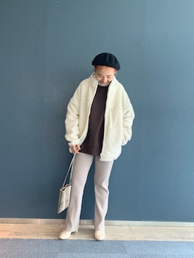 「LOWRYS FARM（ローリーズファーム）のストレッチヒールブーツ　851418（ブーツ）」を使った、こみさん（レディース・150cm）の秋コーディネート