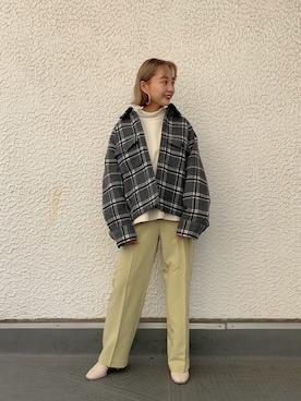 「LOWRYS FARM（ローリーズファーム）のストレッチヒールブーツ　851418（ブーツ）」を使った、こみさん（レディース・150cm）の秋コーディネート