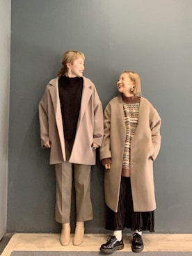 「LOWRYS FARM（ローリーズファーム）のストレッチヒールブーツ　851418（ブーツ）」を使った、こみさん（レディース・150cm）の秋コーディネート