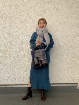 「LOWRYS FARM（ローリーズファーム）のストレッチヒールブーツ　851418（ブーツ）」を使った、こみさん（レディース・150cm）の秋コーディネート