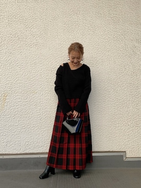 「LOWRYS FARM（ローリーズファーム）のストレッチヒールブーツ　851418（ブーツ）」を使った、こみさん（レディース・150cm）の秋コーディネート