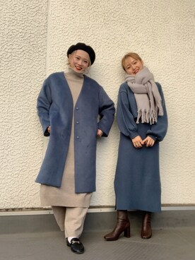 「お揃い」｜「アイテム（ジャケット/アウター）」を使った、こみさん（レディース・150cm）の秋コーディネート