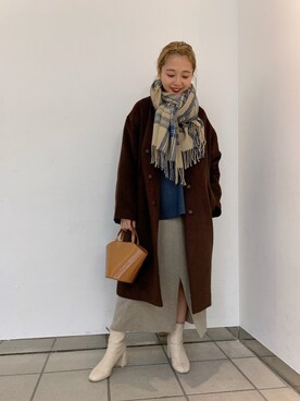 「LOWRYS FARM（ローリーズファーム）のストレッチヒールブーツ　851418（ブーツ）」を使った、こみさん（レディース・150cm）の秋コーディネート