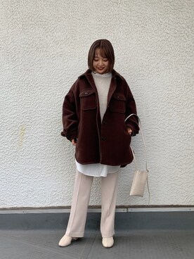 「LOWRYS FARM（ローリーズファーム）のストレッチヒールブーツ　851418（ブーツ）」を使った、こみさん（レディース・150cm）の秋コーディネート