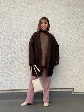 「LOWRYS FARM（ローリーズファーム）のストレッチヒールブーツ　851418（ブーツ）」を使った、こみさん（レディース・150cm）の冬コーディネート