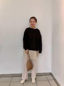 「LOWRYS FARM（ローリーズファーム）のストレッチヒールブーツ　851418（ブーツ）」を使った、こみさん（レディース・150cm）の冬コーディネート