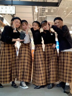 「LOWRYS FARM（ローリーズファーム）のストレッチヒールブーツ　851418（ブーツ）」を使った、こみさん（レディース・150cm）の冬コーディネート