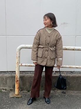 「LOWRYS FARM（ローリーズファーム）のストレッチヒールブーツ　851418（ブーツ）」を使った、こみさん（レディース・150cm）の冬コーディネート