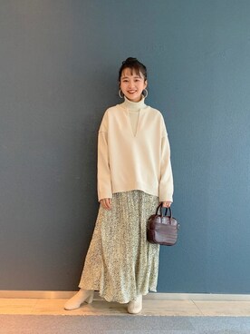 「LOWRYS FARM（ローリーズファーム）のストレッチヒールブーツ　851418（ブーツ）」を使った、こみさん（レディース・150cm）の冬コーディネート
