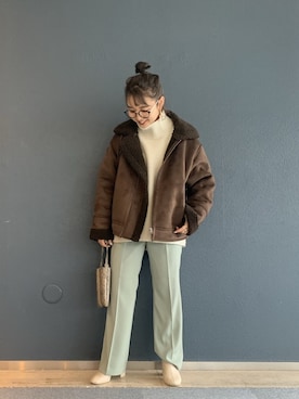 「LOWRYS FARM（ローリーズファーム）のストレッチヒールブーツ　851418（ブーツ）」を使った、こみさん（レディース・150cm）の冬コーディネート