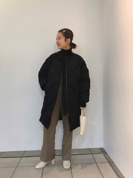 「LOWRYS FARM（ローリーズファーム）のストレッチヒールブーツ　851418（ブーツ）」を使った、こみさん（レディース・150cm）の冬コーディネート