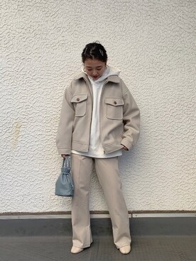 「LOWRYS FARM（ローリーズファーム）のストレッチヒールブーツ　851418（ブーツ）」を使った、こみさん（レディース・150cm）の冬コーディネート