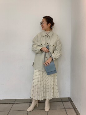 「LOWRYS FARM（ローリーズファーム）のストレッチヒールブーツ　851418（ブーツ）」を使った、こみさん（レディース・150cm）の冬コーディネート