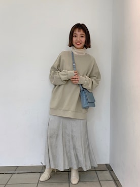 「LOWRYS FARM（ローリーズファーム）のストレッチヒールブーツ　851418（ブーツ）」を使った、こみさん（レディース・150cm）の冬コーディネート