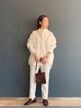 「LOWRYS FARM（ローリーズファーム）のCONEハイライズワイドデニム　800874（デニムパンツ）」を使った、こみさん（レディース・150cm）の冬コーディネート