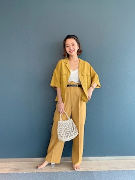 「ビーズバッグ」｜「アイテム（その他）」を使った、こみさん（レディース・150cm）の夏コーディネート